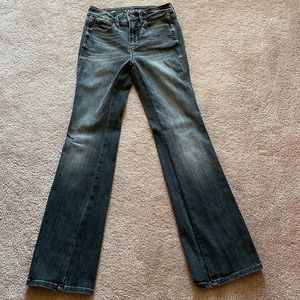 White House Black Market Grey skinny flare